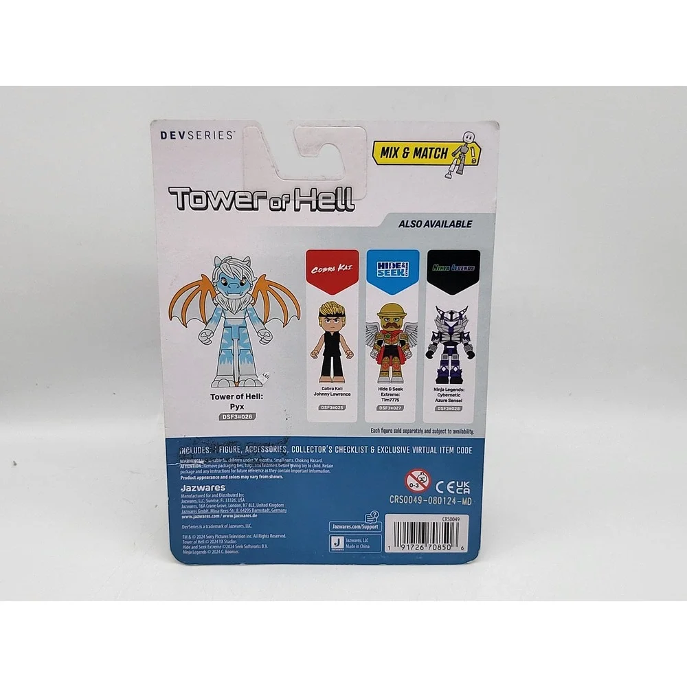 Roblox Tower of Hell Pyx Dev Series Action Figure w/ Exclusive‎ Virtual Code